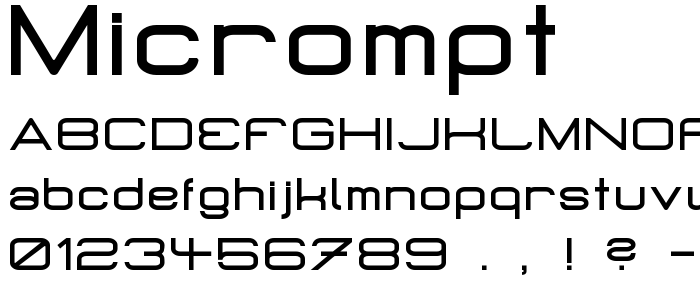 Micrompt font