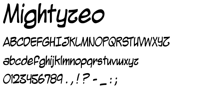 Mightyzeo font
