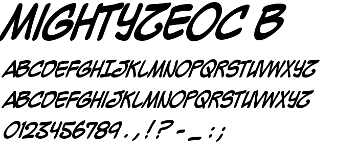 Mightyzeoc_B font