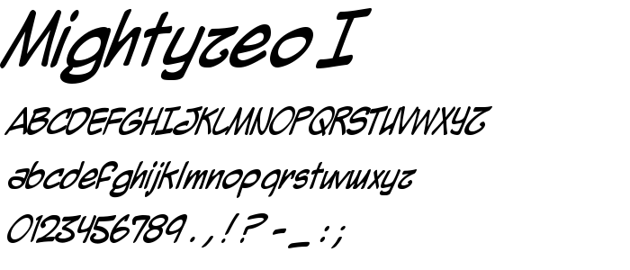 Mightyzeo_I font