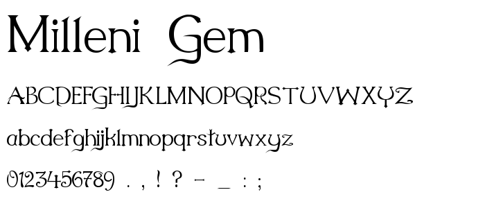 Milleni_Gem font