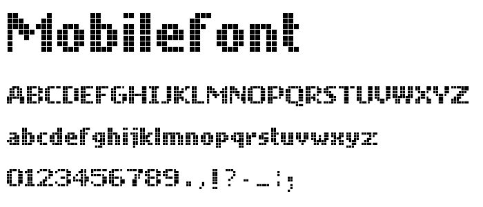 Mobilefont font