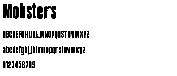 Mobsters font