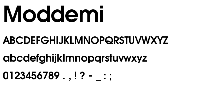 Moddemi font