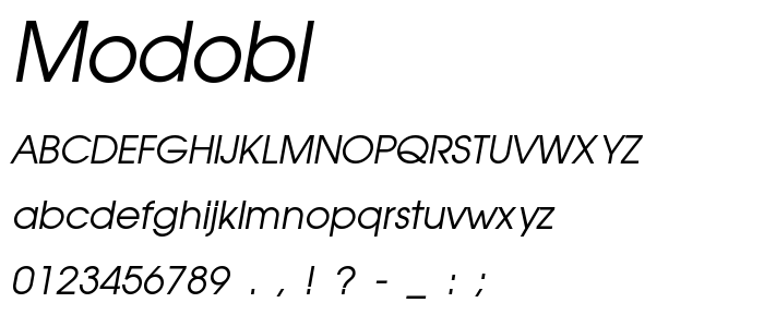 Modobl font