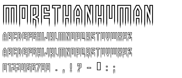 Morethanhuman font