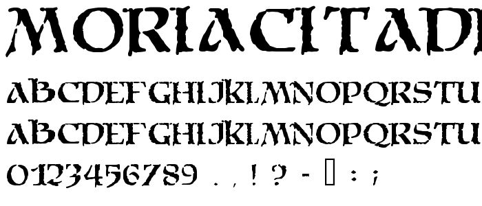 Moriacitadel font