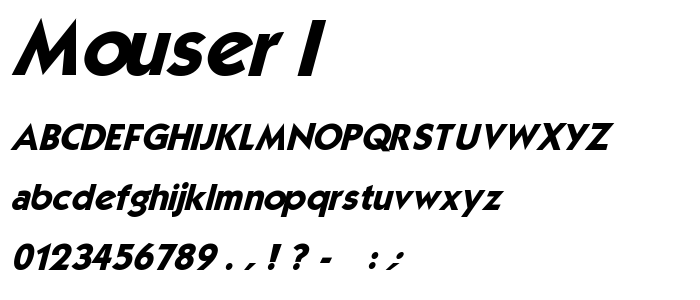 Mouser_I font