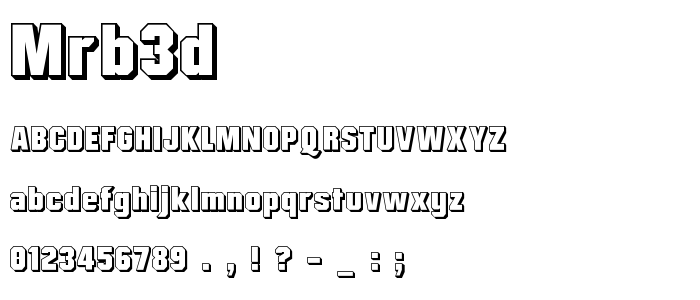 Mrb3d font