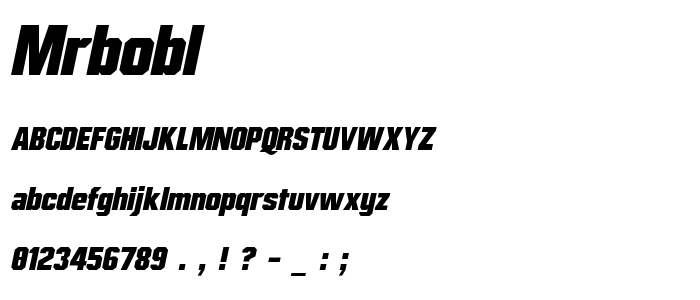 Mrbobl font