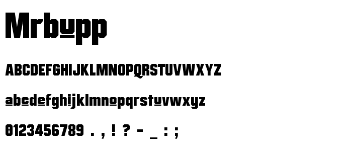 Mrbupp font