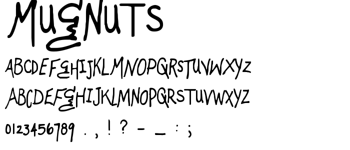 Mugnuts font