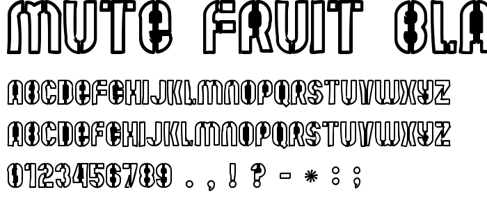 Mute_Fruit_Black_Krash font