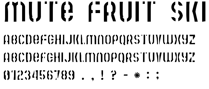 Mute_Fruit_Skimpy_Krash font