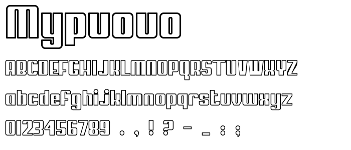 Mypuouo font