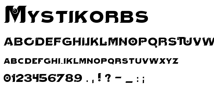 Mystikorbs font