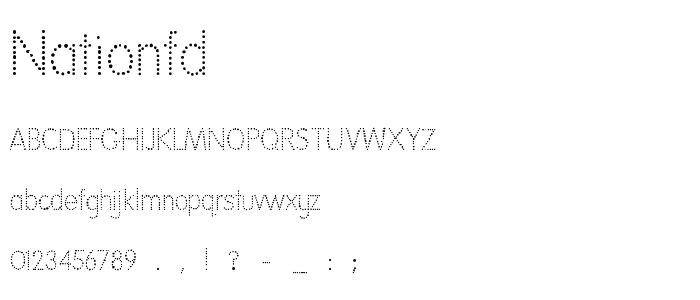 Nationfd font