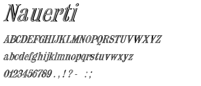 Nauerti font