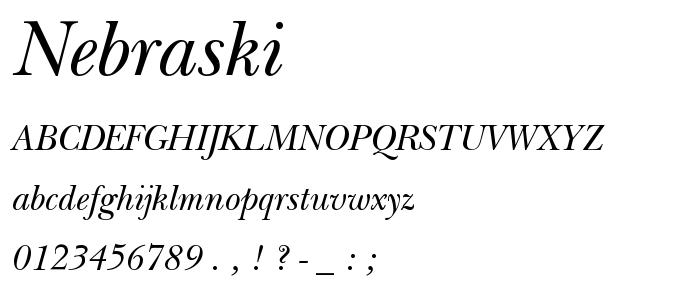 Nebraski font