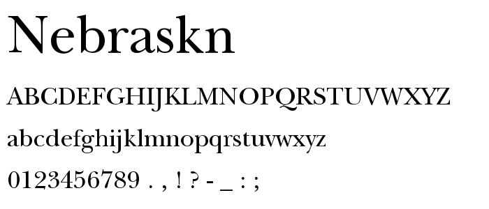 Nebraskn font