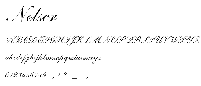 Nelscr font