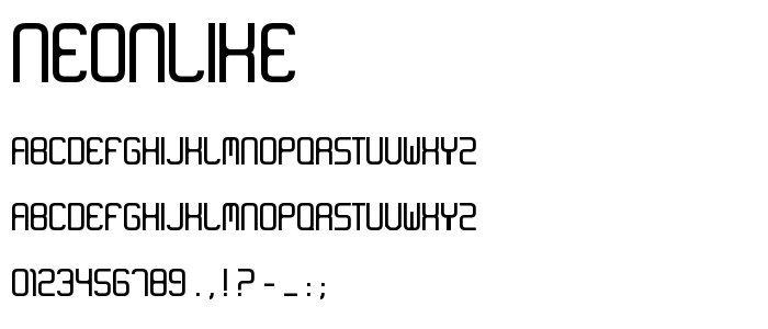 Neonlike font