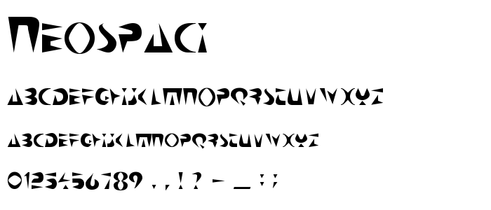 Neospaci font