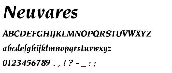 Neuvares font