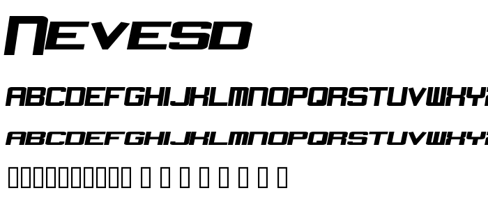 Nevesd font