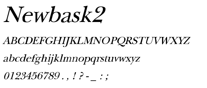 Newbask2 font