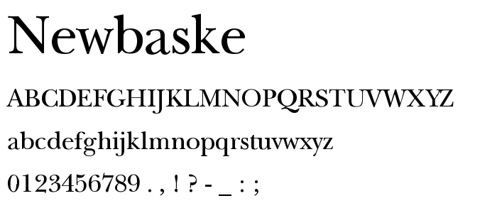 Newbaske font