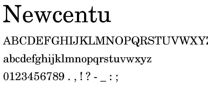 Newcentu font