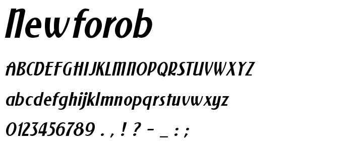 Newforob font