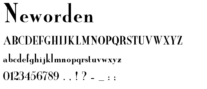 Neworden font