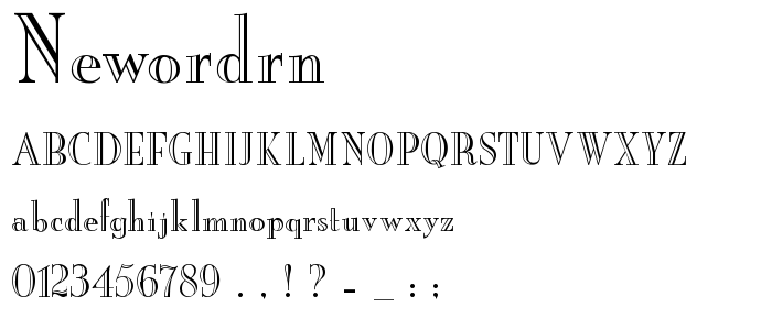 Newordrn font