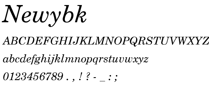 Newybk font