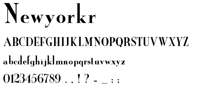 Newyorkr font