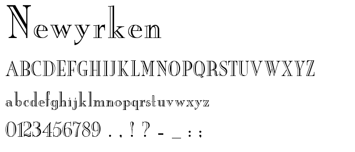 Newyrken font