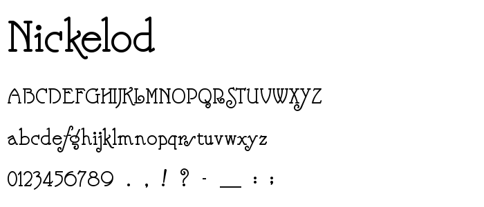 Nickelod font