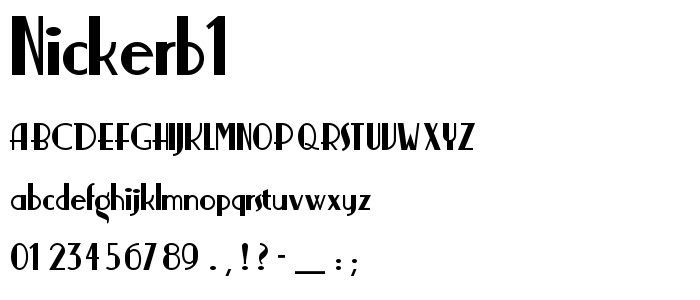 Nickerb1 font