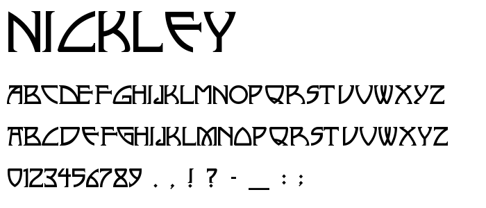 Nickley font