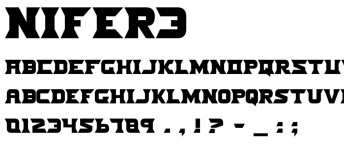 Nifer3 font