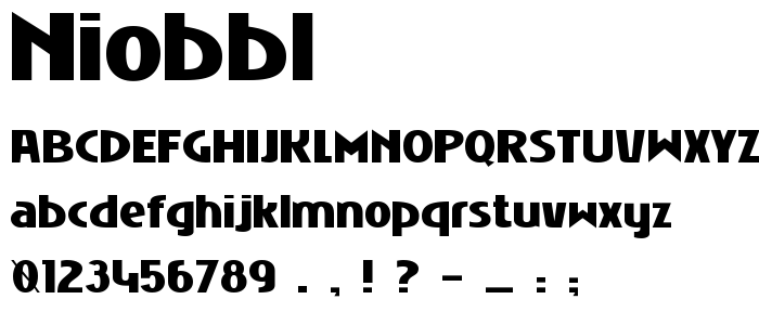 Niobbl font