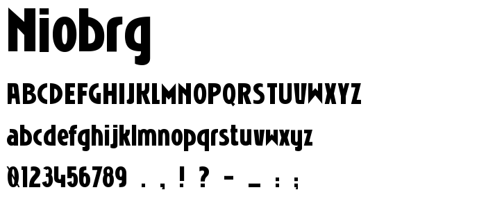 Niobrg font