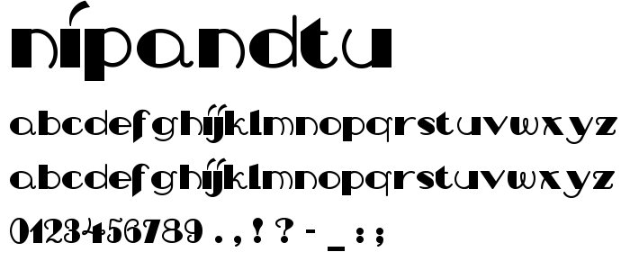 Nipandtu font