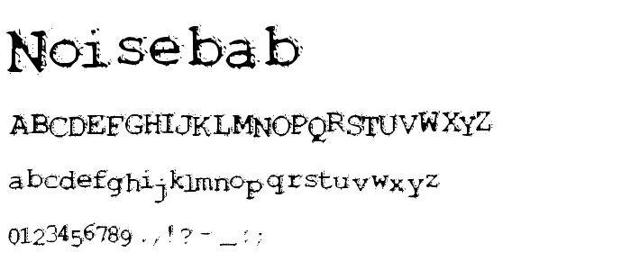 Noisebab font