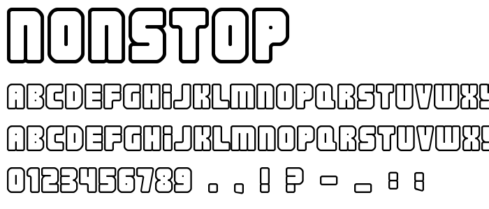 Nonstop font