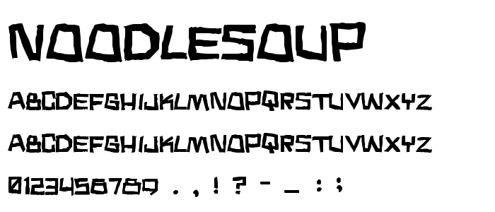 Noodlesoup font