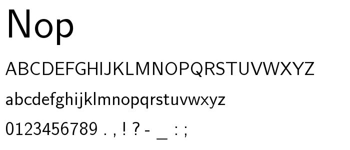 Nop font