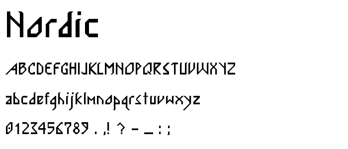 Nordic font